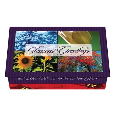 124236 Floral Four Seasons 3 Calendar Card