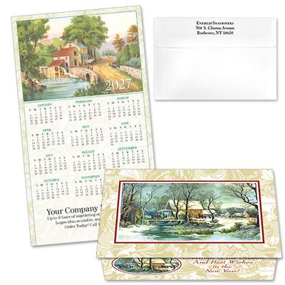 124204 Currier &amp; Ives 1 Calendar Card