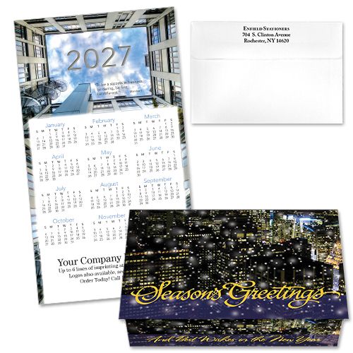 124218 Skyscraper Calendar Card