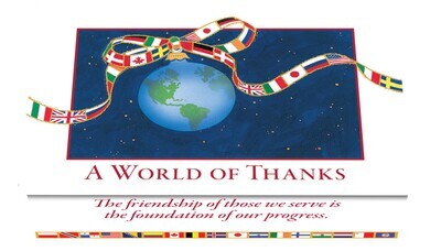 124331 A World Of Thanks Calendar Card