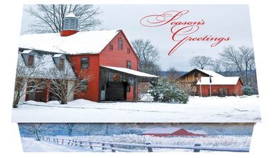 124335 Winter Barn Calendar Card