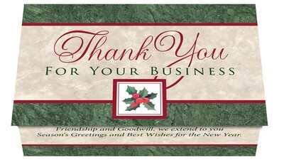 124333 Business Thanks (Marble) Calendar Card