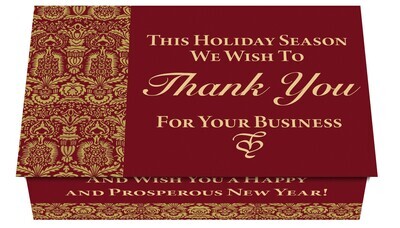 124309 Business Thanks (Red) Calendar Card