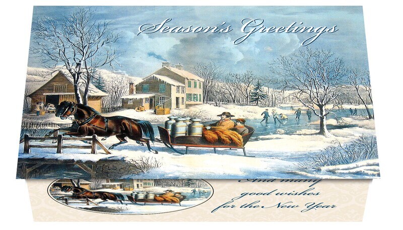 124287 Currier &amp; Ives 4 Calendar Card