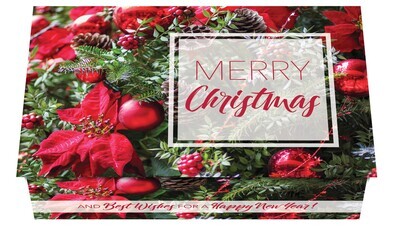 124396 Poinsettia &amp; Pine Calendar Card