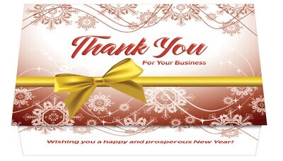 124417 Business Red Snowflakes Calendar Card