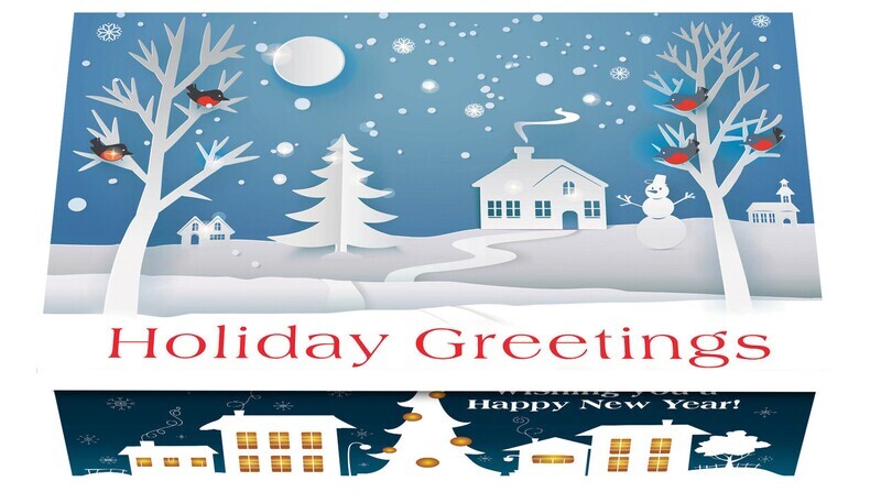 124389 Paper Village Calendar Card