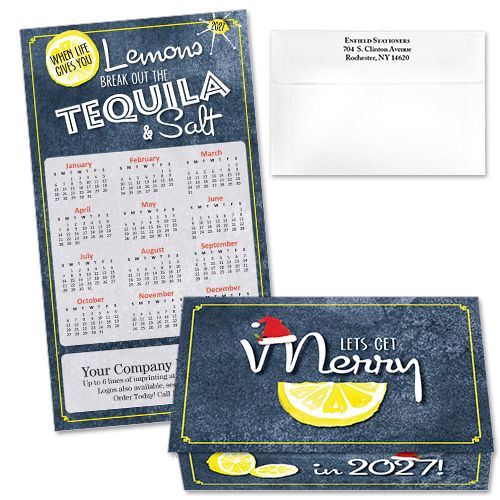 124376 "Lets Get Merry" Calendar Card