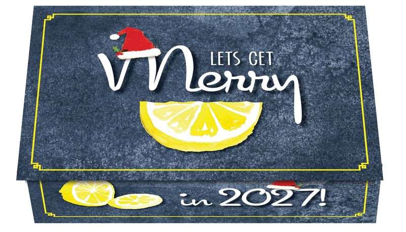 124376 "Lets Get Merry" Calendar Card