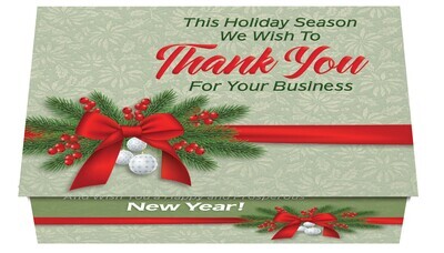 124407 Business Red Bow Calendar Card