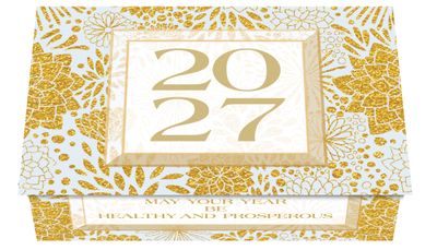 124383 Business Gold Calendar Card