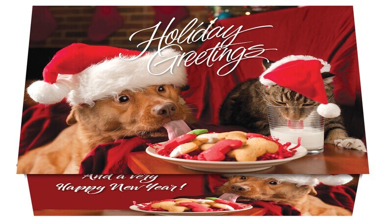 124406 Holiday Dog &amp; Cat Calendar Card