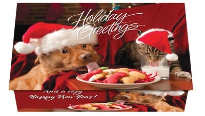 124406 Holiday Dog &amp; Cat Calendar Card