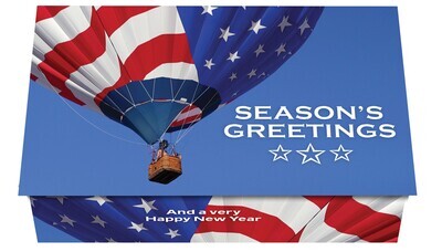 124404 Patriotic Balloon Calendar Card