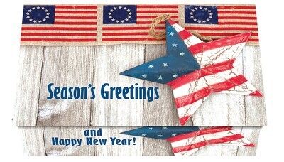 124435 Patriotic Star Calendar Card