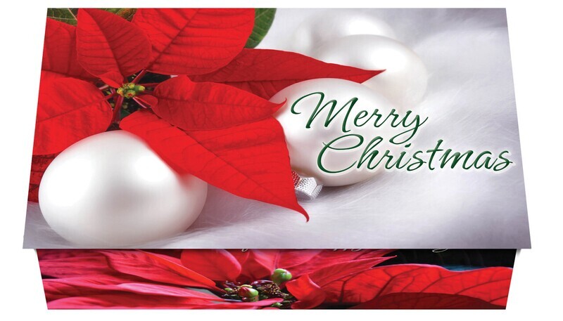 124385 Poinsettia &amp; Ornaments Calendar Card