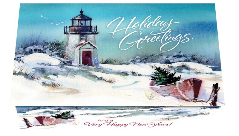 124400 Beachside Lighthouse Calendar Card