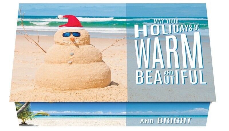 124386 Sand Snowman Calendar Card