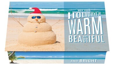 124386 Sand Snowman Calendar Card
