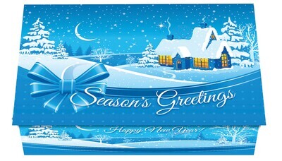 124411 Blue Cottage Calendar Card