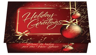 124422 Business Red Calligraphy Calendar Card