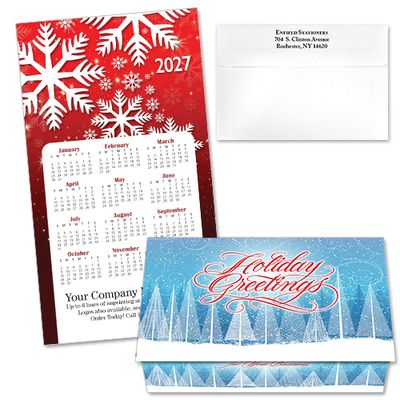 124427 Business Vector Forest Calendar Card