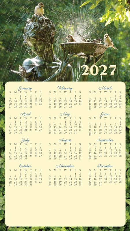 124377 Songbirds 4 Calendar Card