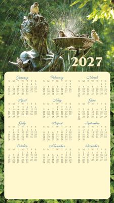 124377 Songbirds 4 Calendar Card
