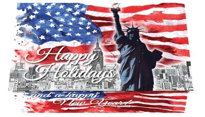 124380 Patriotic Graffiti Calendar Card