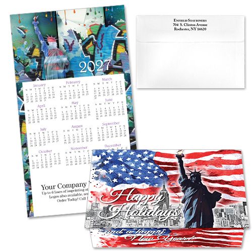 124380 Patriotic Graffiti Calendar Card