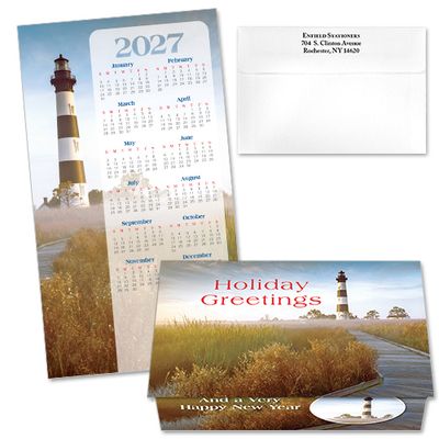 124421 Grassy Lighthouse 1 Calendar Card