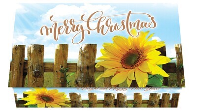 124425 Sunflower On Fence Calendar Card