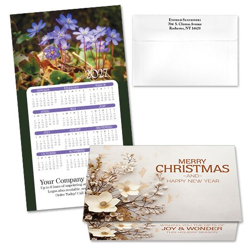 124486 Floral Calendar Card