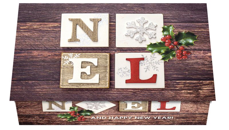 124480 Floral Holiday Calendar Card