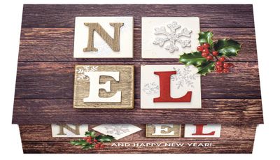 124480 Floral Holiday Calendar Card