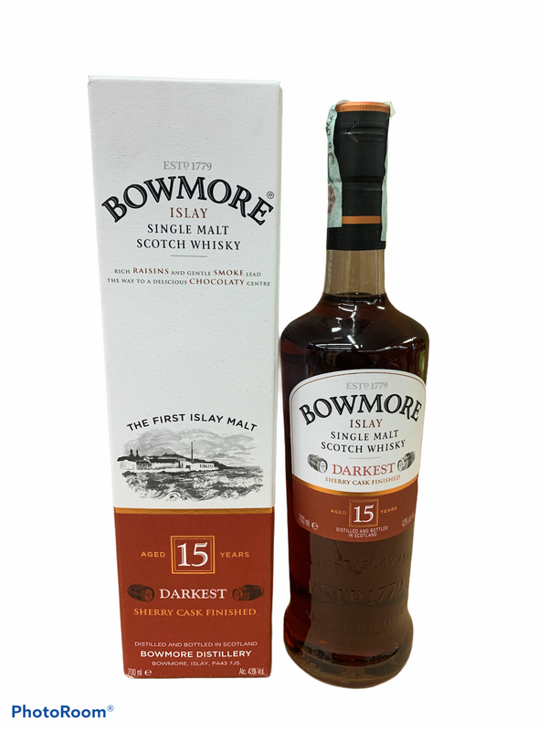Bowmore 15yo Darkest Scotch Whisky 70cl 43% Bowmore 15yo Darkest Scotch Whisky 70cl 43%