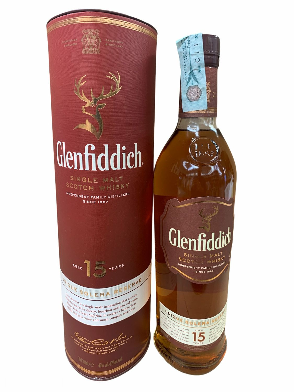 Glenfiddich 15yo Unique Solera Reserve Scotch Whisky 70cl 40% Glenfiddich 15yo Unique Solera Reserve Scotch Whisky 70cl 40%