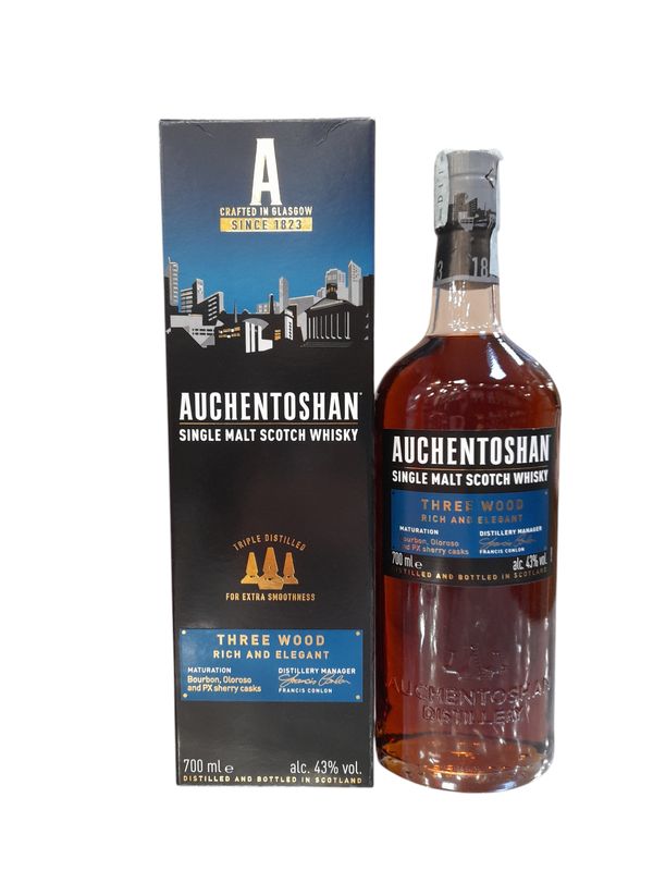 Auchentoshan Three Wood Scotch Whisky 70cl 43% Auchentoshan Three Wood Scotch Whisky 70cl 43%