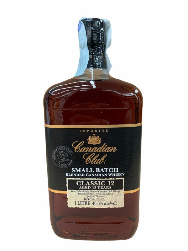 Canadian Club 12yo Small Batch Canadian Whiskey 70cl 40% Canadian Club 12yo Small Batch Canadian Whiskey 70cl 40%