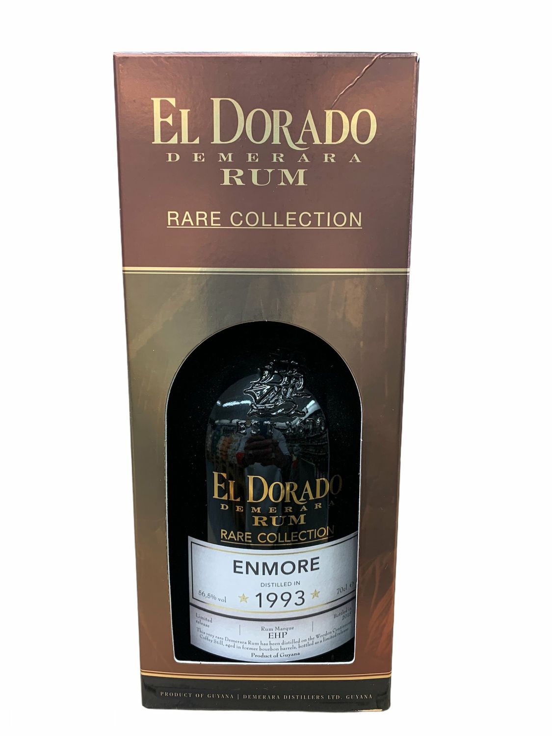 El Dorado Rum Enmore 1993 70cl 56,5% El Dorado Rum Enmore 1993 70cl 56,5% "RARE COLLECTION" "Demerara Distillers Ltd"