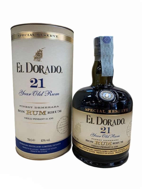 El Dorado Rum 21yo Finest Demerara 70cl 43% El Dorado Rum 21yo Finest Demerara 70cl 43%