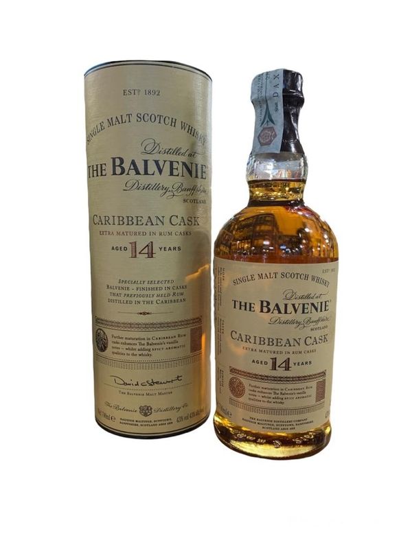The Balvenie 14yo Caribbean Cask Scotch Whisky 70cl 43% The Balvenie 14yo Caribbean Cask Scotch Whisky 70cl 43%