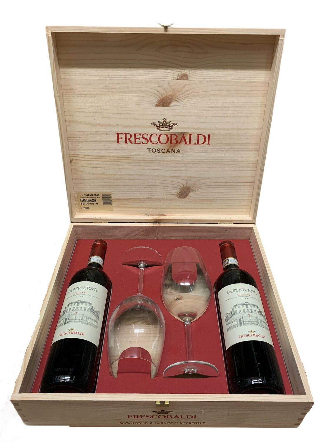 Frescobaldi Confezione 2 Bottiglie Castiglioni 75cl + 2 Calici