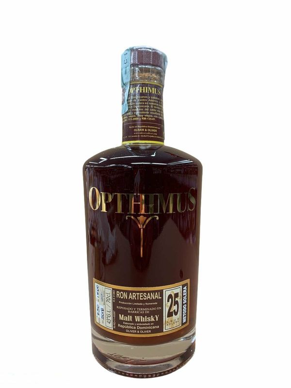Opthimus Rum 25yo Ron Artesanal 70cl 43% Opthimus Rum 25yo Ron Artesanal 70cl 43%