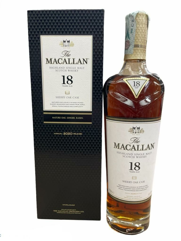 The Macallan 18yo Sherry Oak Cask Scotch Whisky 70cl 43% The Macallan 18yo Sherry Oak Cask Scotch Whisky 70cl 43%