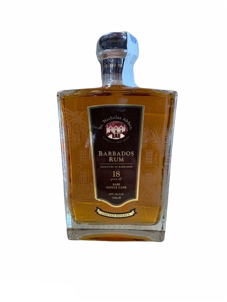 St. Nicholas Abbey Barbados Rum 18yo St. Nicholas Abbey Barbados Rum 18yo "Rare Single Cask" Limited Reserve 70cl 40%
