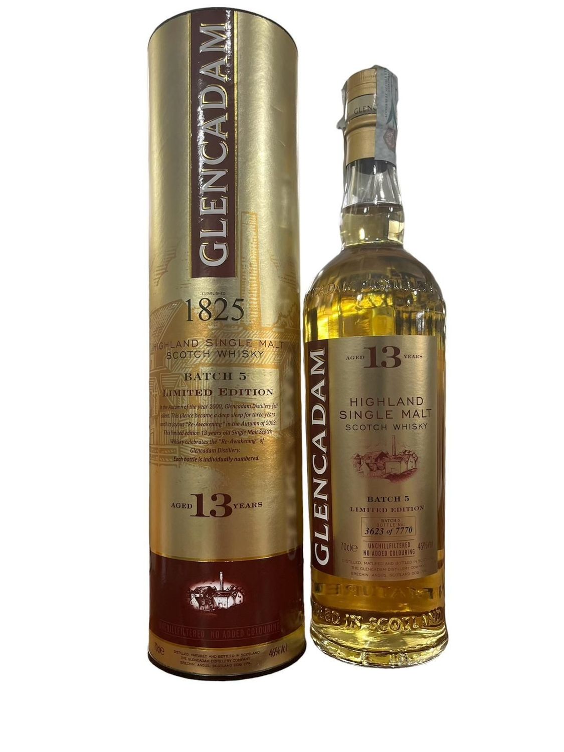 Glencadam 1825 Batch 5 Limited Edition 13YO Whisky Single Malt 70cl 46% Glencadam 1825 Batch 5 Limited Edition 13YO Whisky Single Malt 70cl 46%