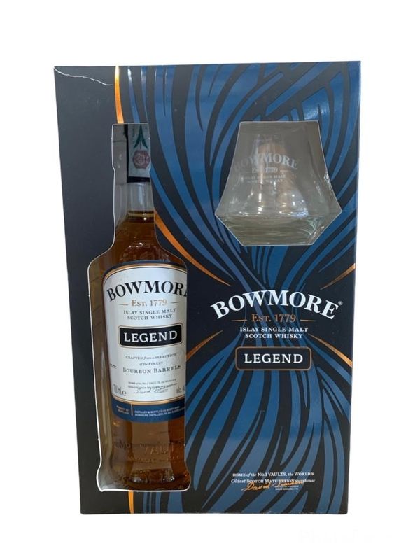 Bowmore Legend Scotch Whisky + Bicchiere 70cl 40% Bowmore Legend Scotch Whisky + Bicchiere 70cl 40%