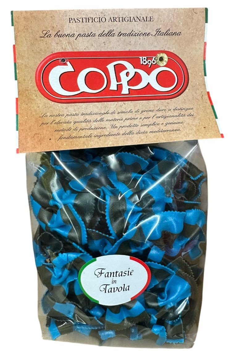 Pasta Coppo Farfalle Fantasia Nero Azzurra 250g Pasta Coppo Farfalle Fantasia Nero Azzurra 250g