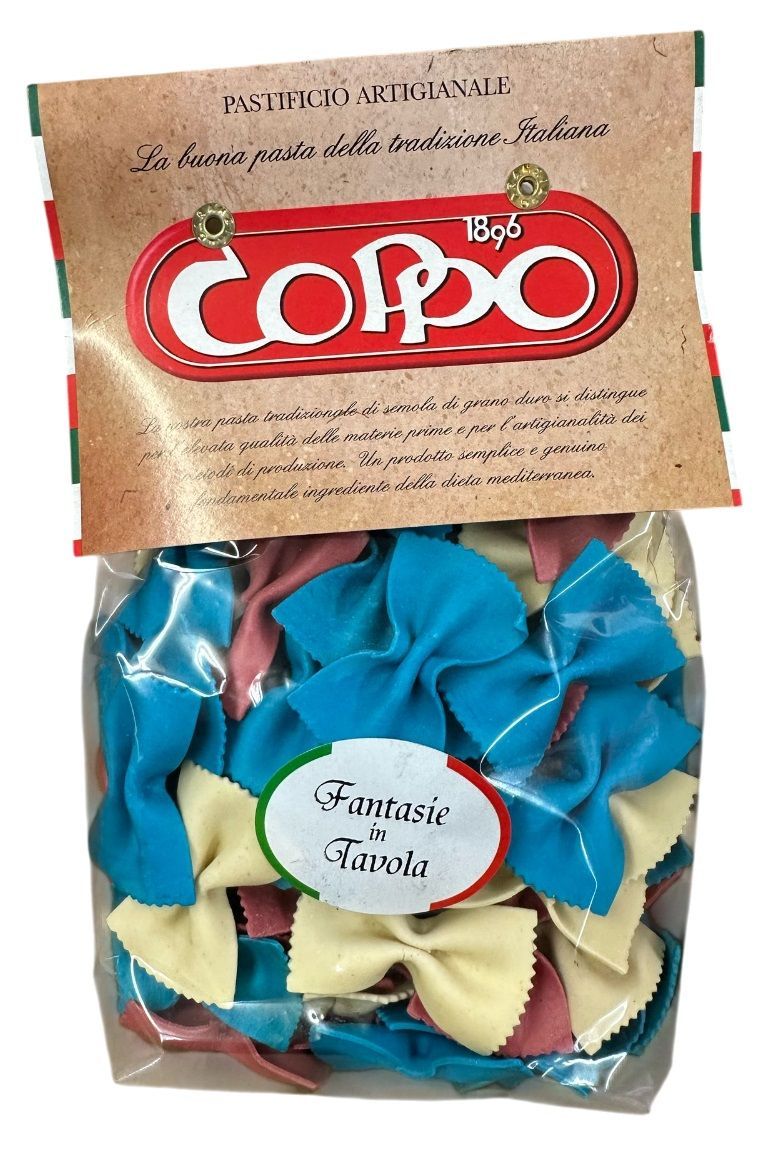 Pasta Coppo Farfalle Bianco Azzurre Rosse 250g Pasta Coppo Farfalle Bianco Azzurre Rosse 250g